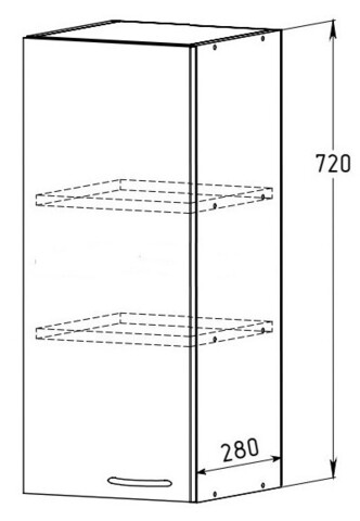 Шкаф 400 с 2 полками (Б)