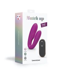 Лиловый вибратор для пар Match Up Couple Vibrator with Remote Control - 