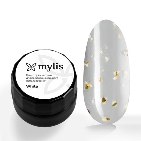 Гель Mylis с сухоцветами White  5г