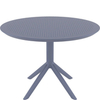 Пластиковый стол Sky Ø105 см, серый