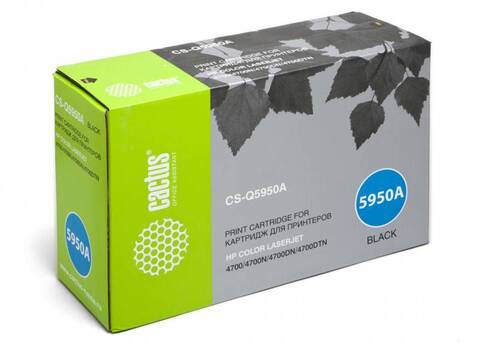 Лазерный картридж Cactus CS-Q5950A (HP 643A) черный для принтеров HP Color LaserJet 4700, 4700DN, 4700DTN, 4700HDN, 4700N, 4700PH Plus (11'000 стр.)