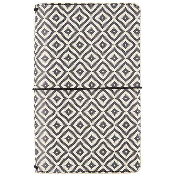 Блокнот- Carpe Diem Traveler's Notebook- Aztec Black & White, Good Vibes