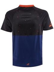 Детская футболка Babolat Exercise Big Babolat Tee - black/estate blue