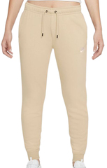 Женские теннисные брюки Nike NSW Essential Pant Regular Fleece W - rattan/white