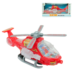 Вертолет Пожарный свет+музыка+движение в кор., размер 28*14