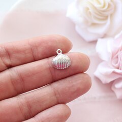 Подвеска Ракушка 13*12 мм, родий П058