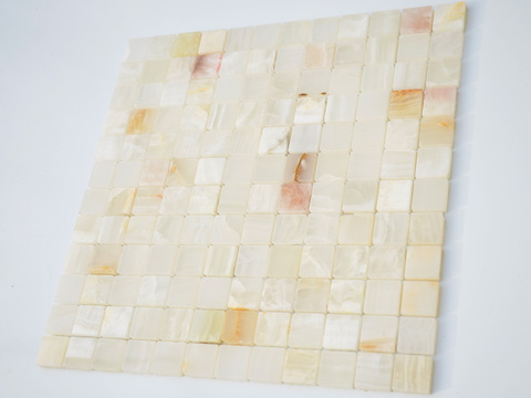Мозаика LeeDo Caramelle: Pietrine - Onice Jade Bianco полированная 29,8x29,8х0,7 см (чип 23х23х7 мм)