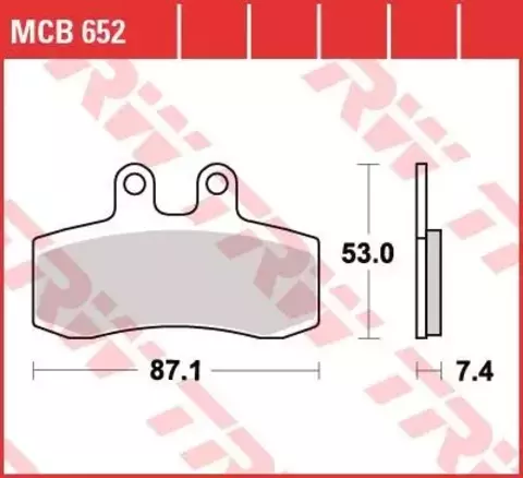 Колодки тормозные дисковые MCB652