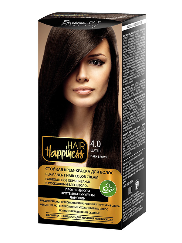 Белита М Hair Happiness Крем-краска для волос аммиачная 4 шатен