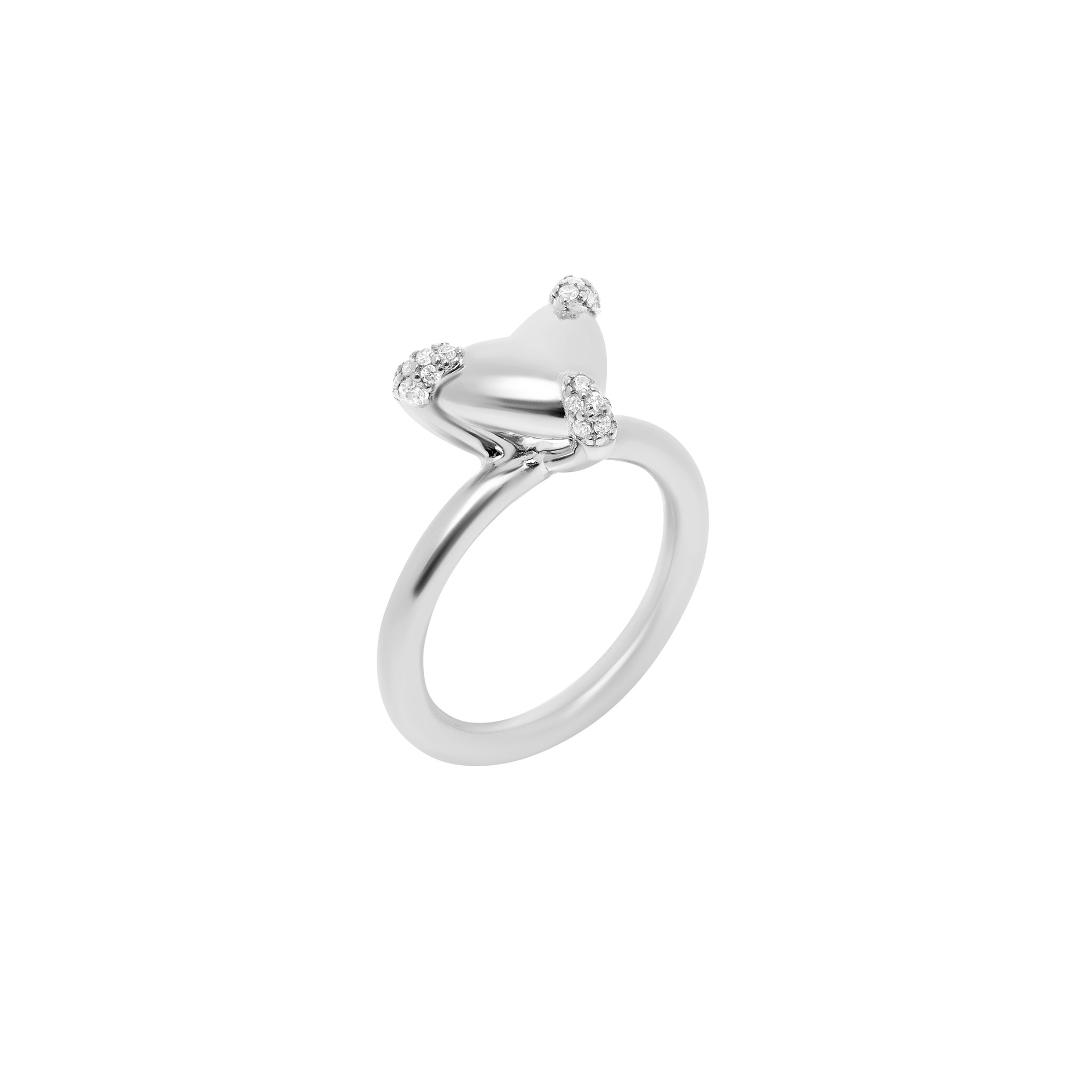 VIVA LA VIKA Кольцо Clenched Silver Heart Ring viva la vika кольцо big spangled heart ring – silver