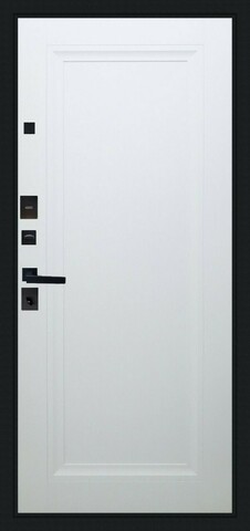 Теплая дверь входная Аргус Блэк Анастасия-1, 2 замка, 2 мм металл, (черный муар+вайт) #3