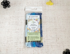 Нитки мулине набор "Цветик-семицветик", №6-Синий лепесток, 7*10м, 100% хб