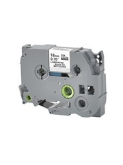 Кассета с лентой S'OK by Sakura Printing TZEM941 для Brother,  черный на матовом серебре, 18мм, 8м , наклейка