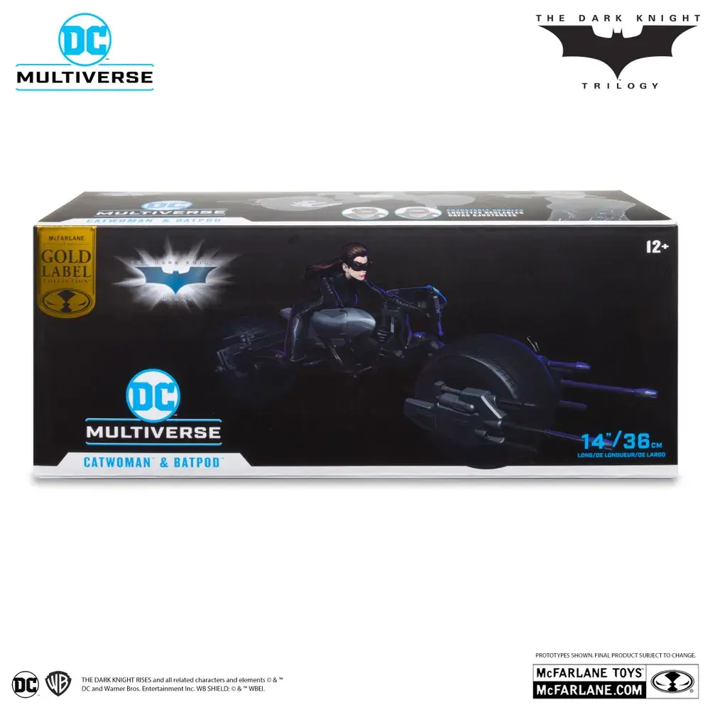 DC Мультивселенная фигурки Женщина кошка и Бэтпод Gold Label