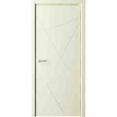 Купить Межкомнатная дверь эмаль Геометрия 2 слоновая кость глухая