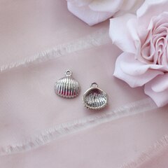 Подвеска Ракушка 13*12 мм, родий П058