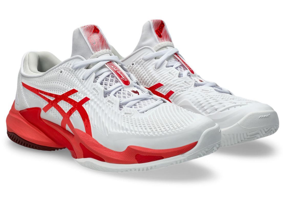 【極美品】COURT FF3 NOVAK （AC）Rust/White 26cm Мужские кроссовки теннисные Asics Court FF 3 Novak Clay - белый