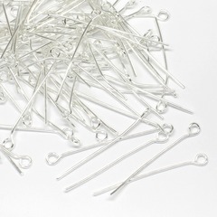 Штифт с петлей, L 15 мм, 20 гр, серебро