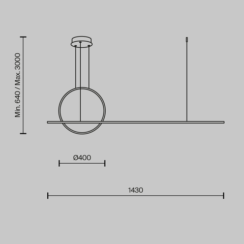 Подвесной светодиодный светильник Maytoni Halo MOD247PL-L49BSK