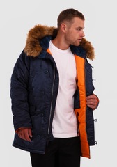 Парка Alpha Industries N-3B Slim Fit Slate Blue (Голубая)