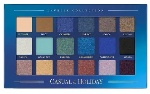 LavelleCollection Тени для век CASUAL&HOLIDAY 18 цветов тон 01 праздничный (holiday)