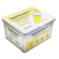 Meloso Mask Yuja&Vitamin C Brightening Маска для лица осветляющая с витамином C, 30 шт (370 гр)