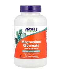 NOW Foods глицинат магния с BioPerine®, 180 растительных капсул