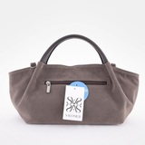 Сумка Саломея 362 эко-замша серый шоколад