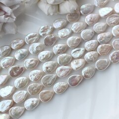 Жемчуг натуральный барочный, капля, 13,9-15,5 мм, 1 нить, Ж033