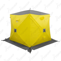 Купить Палатка для зимней рыбалки Helios Куб трехслойная 1,8х1,8 (HS-ISCI-180YG)