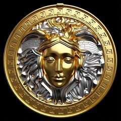 Силиконовый молд Медуза Горгона в рамке № 0739