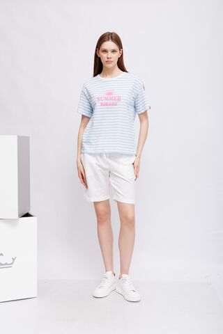 Frieda & Freddies Футболка в полоски с надписью