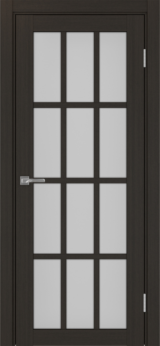 Дверь межкомнатная Оптима Порте Турин 542.2222, цвет венге, экошпон, стекло мателюкс