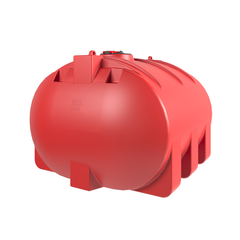 Ёмкость горизонтальная 6000л усиленная для перевозки Политим 6000 л.(2350x2190x1670см;красный) - арт.560782