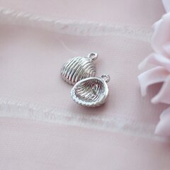 Подвеска Ракушка 13*12 мм, родий П058