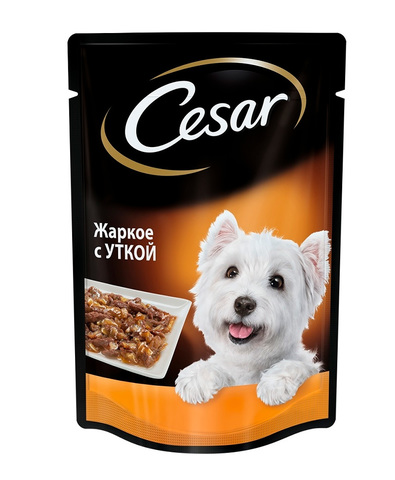 Cesar пауч для взрослых собак всех пород (с уткой) 100 г