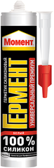 Герметик силиконовый универсальный Момент Гермент Премиум белый 280 мл