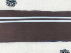 Подвязы трикотажные, ш. 14 см, L 123 см, коричневый с белым