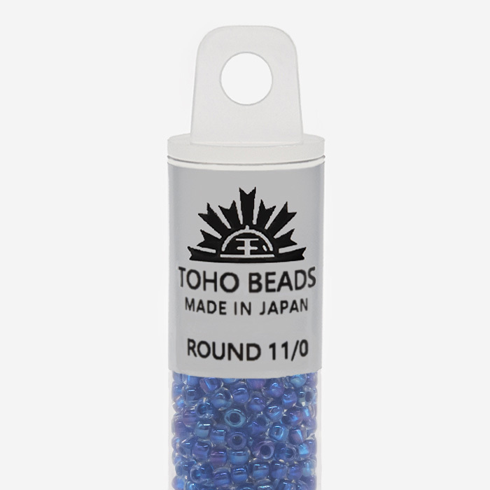 Японский бисер TOHO Round 11/0 (№189), окрашенный изнутри прозрачный