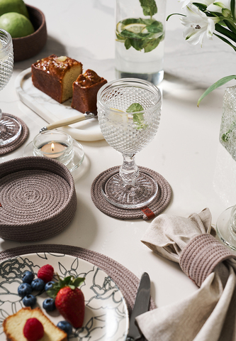 Набор подставок для чашек и бокалов 6шт 12см Luxberry Boho Luxberry какао