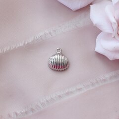 Подвеска Ракушка 13*12 мм, родий П058
