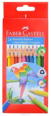 Трехгранные цветные карандаши D75, в картонной коробке, 12 шт. FaberCastell