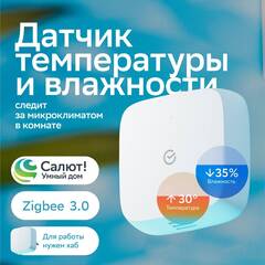 Умный датчик температуры и влажности СБЕР/SBER Zigbee 3.0 (SBDV-00079)