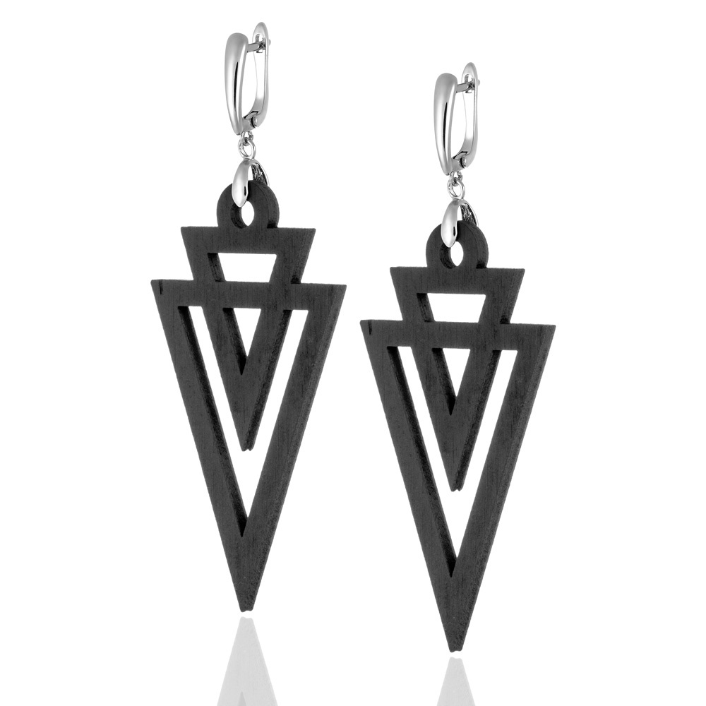 Серьги из дерева