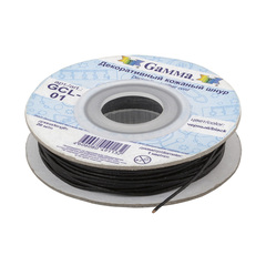 Шнур "Gamma" 1 мм GCL-01 кожаный черный