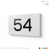 Табличка с номером 54 на дверь квартиры, для офиса, кабинета, аудитории, склада, белая 120х70 мм, Айдентика Технолоджи