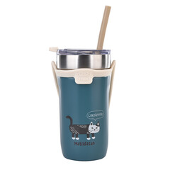 Термокружка / Кофейный термостакан Cusgutte Cafe "MATILDAsan", сине-зеленый, 23-6711-2, KUSUGURU