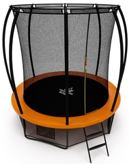 Батут Триумф Норд Премиальный 305 см двухцветный серый/оранжевый с лестницей