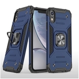 Противоударный чехол Strong Armour Case с кольцом для iPhone XR (Синий)