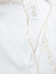 Полотенце детское 100х100 Luxberry Queen с капюшоном белое/бежевое
